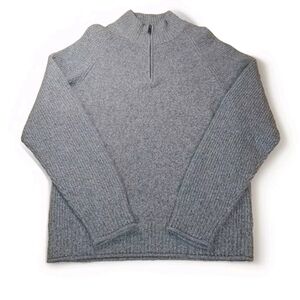 Rodd Gunn Italian Yarn Fine Lambs Wool Sweater XL Mock Neck Old Money Fisherman